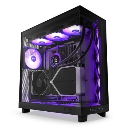 Kućište NZXT H6 Flow RGB, ATX, prozor, crno, bez napajanja