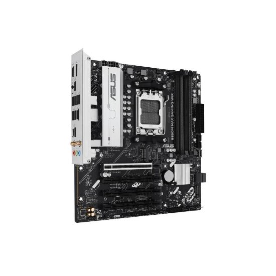 Matična ploča ASUS B850M Max Gaming WiFi, AMD B850, DDR5, WiFi, mATX, s. AM5, crna