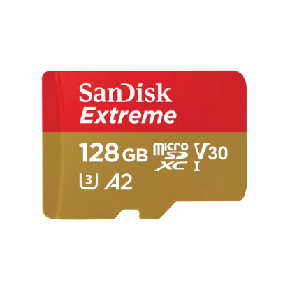 Memorijska kartica SANDISK, Extreme QuickFlow microSDXC, 128GB, SDSQXAA-128G-GN6AA, A2 class 10 V30 UHS-I U3 + SD adapter