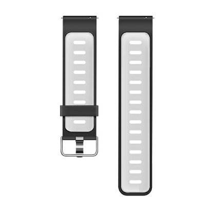 Zamjenski remen BELINE Double Color Silicone 22mm, crno-bijeli