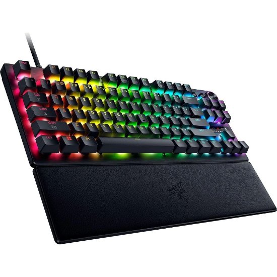 Tipkovnica RAZER Huntsman V3 Pro Tenkeyless 8KHz, Analog Optical Switch Gen 2, RGB, UK Layout, USB, crna
