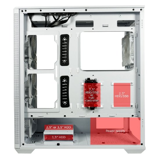 Kućište LC POWER LC-811W-ON Meshwork_XL Light, MIDI, ATX, window, bijelo, bez napajanja