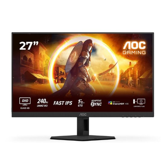 Gaming monitor 27" AOC Q27G4ZR, QHD, IPS, 240Hz, 1ms, 400cd/m2, pivot, crni
