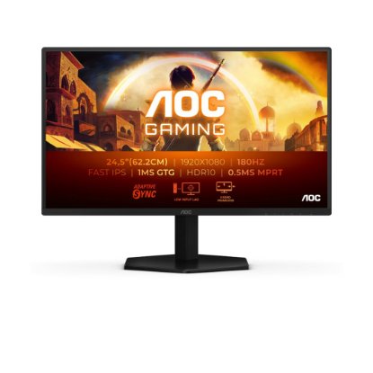 Gaming monitor 24,5" AOC 25G42E, FHD, IPS, 180Hz, 1ms, 300cd/m2, FreeSync, crni