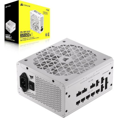 Napajanje 850W CORSAIR RM850X Shift, ATX v3.1, 140mm vent., 80+ Gold, modularno, bijelo
