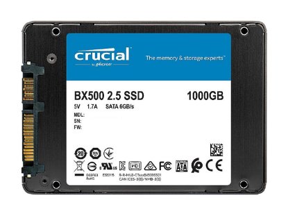 SSD 1TB CRUCIAL BX500, CT1000BX500SSD1, SATA 3, 2.5", maks do 540/500 MB/s