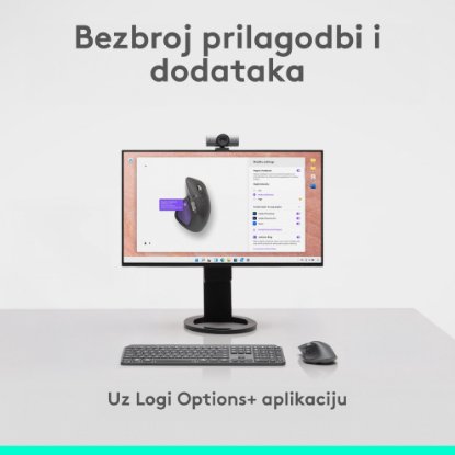 Miš LOGITECH MX Master 4, za Mac, optički, bežični, BT, crni