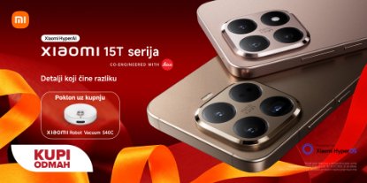 Prikažite detalje za Kupi Xiaomi 15T i na poklon dobivaš robotski usisavač! 