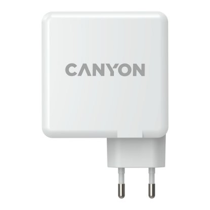 Kućni punjač CANYON H-100, 100W, 2xUSB-A, 2xUSB-C, QC3.0, GaN, bijeli