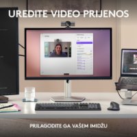 Web kamera LOGITECH MX Brio, 4K UHD, USB-C, svijetlo siva