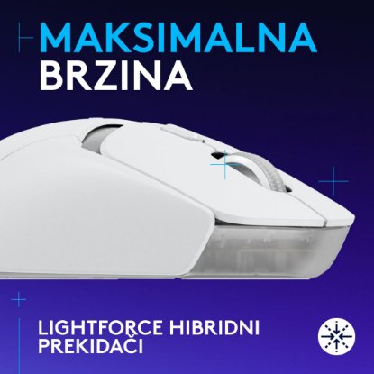 Miš LOGITECH G309 Lightspeed, optički, bežični, 25600dpi, bijeli