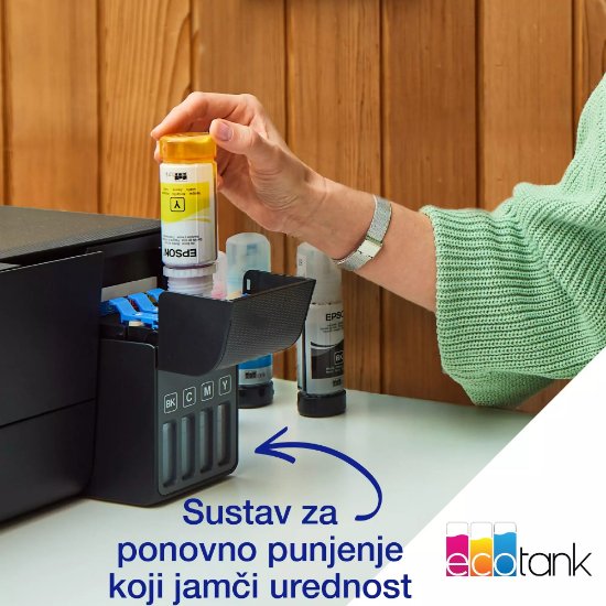 Multifunkcijski printer EPSON EcoTank L3230, printer/scanner/copy, 5760 x 1440, USB, crni