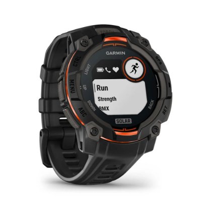 IZLOŽBENI - Pametni sat GARMIN Instinct 3 Solar 45mm, GPS, HR, pametne obavijesti, crni