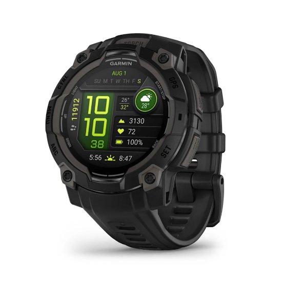 IZLOŽBENI - Pametni sat GARMIN Instinct 3 Amoled 45mm, GPS, HR, pametne obavijesti, crni