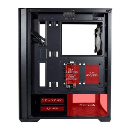 Kućište LC POWER LC-717B-ON Meshwork_L Dark, MIDI, ATX, window, crno, bez napajanja