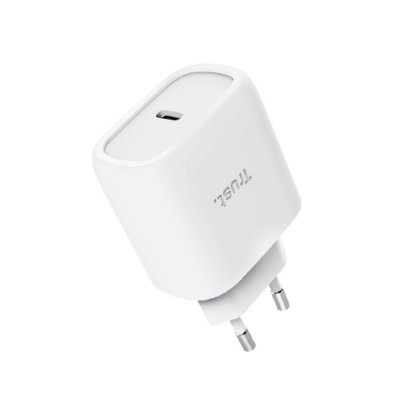 Kućni punjač TRUST Maxo, USB-C, 45W, GaN, bijeli