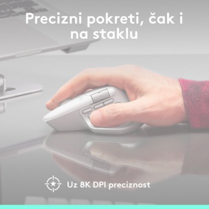 Miš LOGITECH MX Master 4, za Mac, optički, bežični, BT, bijeli