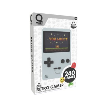 Igraća konzola QWARE Retro Gamer, 2,8" ekran, 240 igara, siva