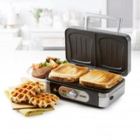 Toster DOMO DO9136C, 3u1, višenamjenski pekač, inox