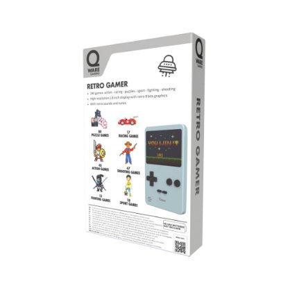 Igraća konzola QWARE Retro Gamer, 2,8" ekran, 240 igara, siva