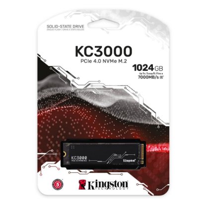 SSD 1TB KINGSTON KC3000, SKC3000S/1024G, M.2/NVMe, 2280, maks 7000/6000 MB/s