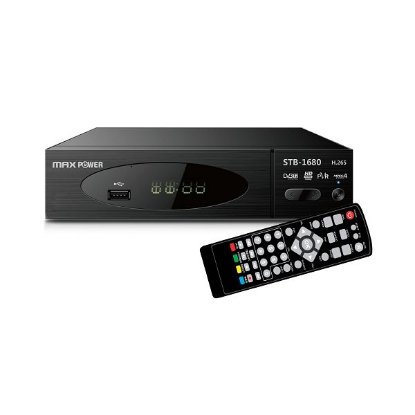 TV tuner MAXPOWER STB-1680, HD DVB-T2, MPEG2/MPEG4 H.265 1080p/i