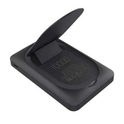 Mobilni USB punjač VEGER MagOn Pro, magnetni, 10000 mAh, crni