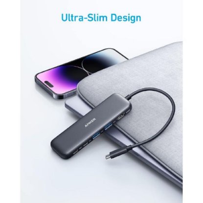 Docking station ANKER 332, USB-C na 2x USB, 2x USB-C, HDMI, crni