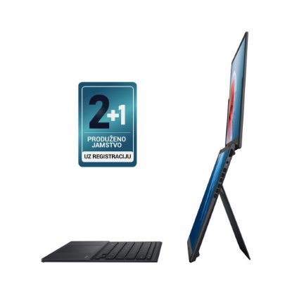 IZLOŽBENI Laptop ASUS Zenbook Duo UX8406CA-QL075W / Core Ultra 7 255H, 32GB, 1TB SSD, Intel HD Graphics, 14" WUXGA 120Hz OLED Touch, Windows 11, sivi