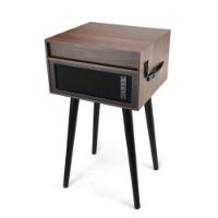 Gramofon AKAI ATT-101BT, USB, SD, BT, ugrađeni zvučnici, koža, drvene noge, smeđi