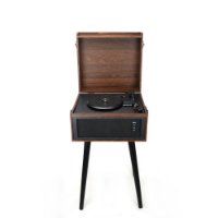 Gramofon AKAI ATT-101BT, USB, SD, BT, ugrađeni zvučnici, koža, drvene noge, smeđi