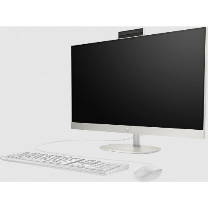 Računalo AiO HP 27-cr0050ny / 27" FHD IPS, Ryzen 5 7520U, 16GB, 1TB SSD, AMD Radeon Graphics, WiFi, tipkovnica, miš, bez OS, bijelo