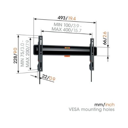 Nosač zidni za TV VOGEL'S TVM3405SP, 32"-77", fiksni, do 50kg