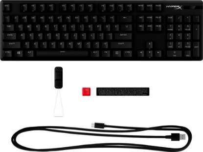 Tipkovnica HyperX Alloy Origins PBT, mehanička, HyperX Aqua switch, US/CRO layout, crna, USB