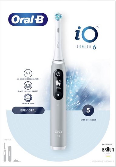 Električna četkica za zube ORAL-B iO6, Grey Opal