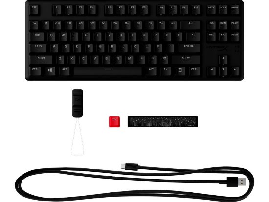Tipkovnica HyperX Alloy Origins Core PBT, mehanička, HyperX Red switch, TKL, US/CRO layout, crna, USB