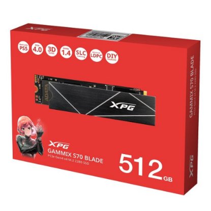 SSD vanjski 512GB ADATA Gammix S70 Blade, 7200/2600 MB/s, crni