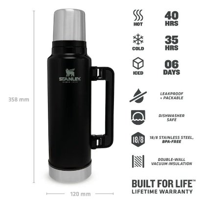 Boca STANLEY Classic Legendary Bottle, 1.4l, crna