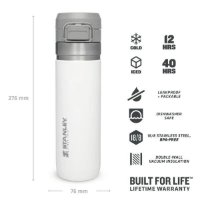 Boca STANLEY Go Quick Flip Water Bottle, 0.7l, bijela