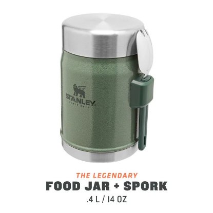 Posuda za hranu STANLEY Classic Legendary Food Jar + Spork, 0.4l, vilica-žlica, zelena