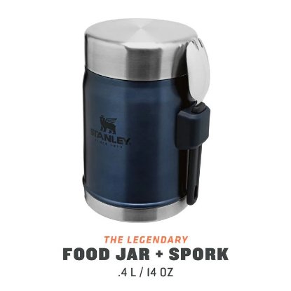 Posuda za hranu STANLEY Classic Legendary Food Jar + Spork, 0.4l, vilica-žlica, tamno plava