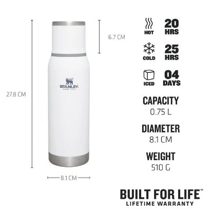 Boca STANLEY Adventure To-Go Bottle, 0.75l, bijela