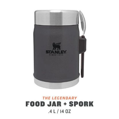 Posuda za hranu STANLEY Classic Legendary Food Jar + Spork, 0.4l, vilica-žlica, smeđa