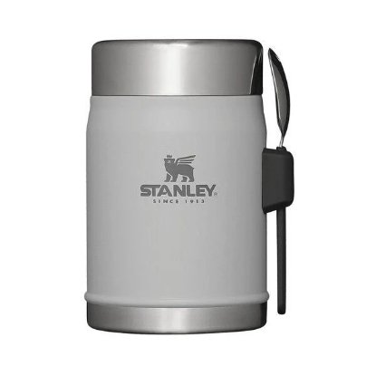 Posuda za hranu STANLEY Classic Legendary Food Jar + Spork, 0.4l, vilica-žlica, siva