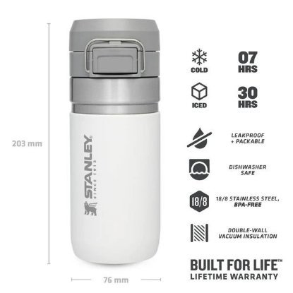 Boca STANLEY Go Quick Flip Water Bottle, 0.47l, bijela