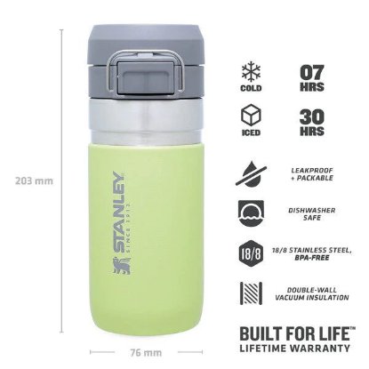Boca STANLEY Go Quick Flip Water Bottle, 0.47l, žuto zelena
