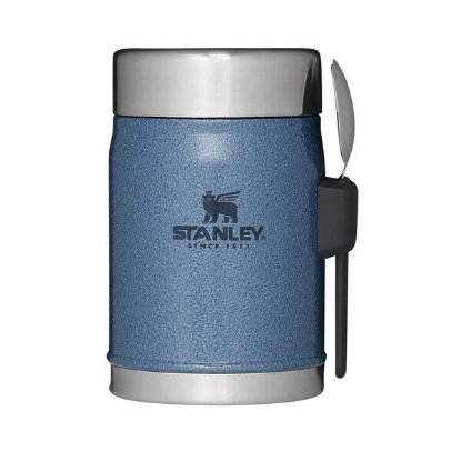 Posuda za hranu STANLEY Classic Legendary Food Jar + Spork, 0.4l, vilica-žlica, modra