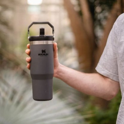 Boca STANLEY Classic Iceflow Flip Straw Tumbler, 0.89l, tamno siva