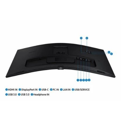 Gaming monitor 34" SAMSUNG ViewFinity S6 S65UC LS34C652UAUXEN, UWQHD, VA, 100Hz, 5ms, 350cd/m2, FreeSync, zakrivljeni, zvučnici, crni