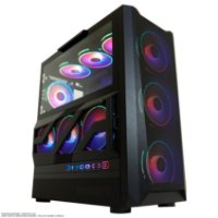 Kućište LC POWER 900B Lumaxx Gloom ARGB, MIDI, ATX, crno, 7 ventilatora, bez napajanja